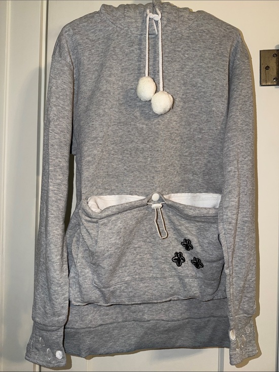 Other - Pet Carrier: Hoodie & Kangaroo Pouch, Fleece Lined, Interior Zip Supply Pocket